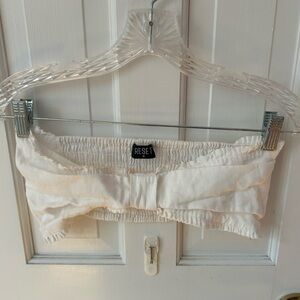 White linen bra top